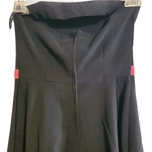 Ruby Rox Strapless Dress Womens Juniors Size 5 Black Rockabilly A-line - Picture 5 of 6